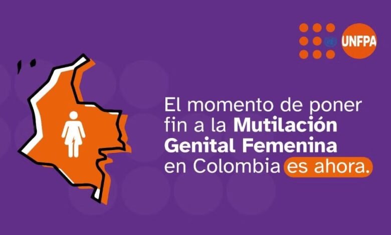 Imagen del UNFP sobre la mutilación femenina.